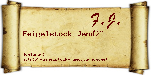 Feigelstock Jenő névjegykártya